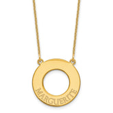 10k Yellow Gold Circle with 1 Name Necklace