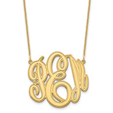 10k Yellow Gold Etched Monogram Necklace