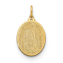 10k Yellow Gold Small Oval Fingerprint Charm