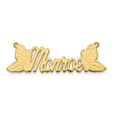 10k Yellow Gold Butterfly Name Plate