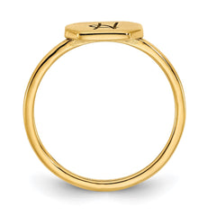 10k Yellow Gold Initial Ring