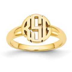 10k Yellow Gold Monogram Ring - 3