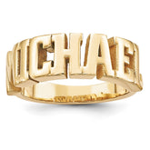 10k Yellow Gold Cut-out Name Ring - 2