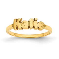 10K Polished Personalized Name Ring