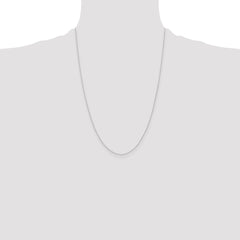 14k White Gold .4 mm Carded Cable Rope Chain - 6