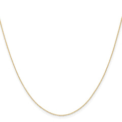 14k .4 mm Carded Cable Rope Chain - 6