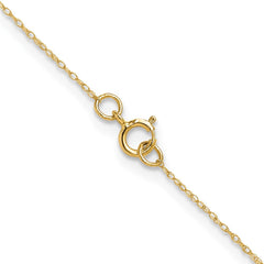 14k .4 mm Carded Cable Rope Chain - 6