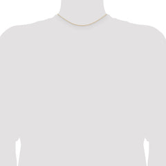 14K 14 inch Carded .7mm Cable Rope with Spring Ring Clasp Chain