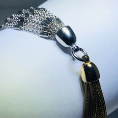 LIV 18k yellow gold over sterling silver mesh cable bracelet