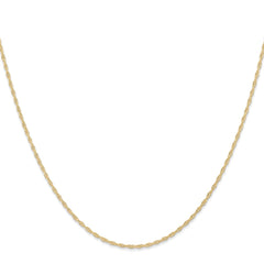 14K 22 inch Carded 1.15mm Cable Rope with Spring Ring Clasp Chain