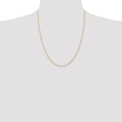 14K 22 inch Carded 1.15mm Cable Rope with Spring Ring Clasp Chain