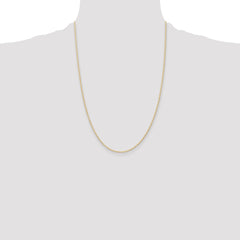 14K 24 inch Carded 1.15mm Cable Rope with Spring Ring Clasp Chain