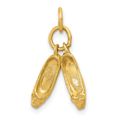 14K 3D Ballet Slippers Charm - 2