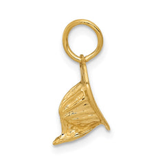 14k 3D Fireman's Hat Charm