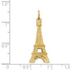 14KY 3D Eiffel Tower Charm