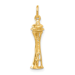 14k 3D Space Needle Charm