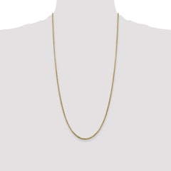 14K 28 inch 1.75mm Semi-Solid Round Box with Lobster Clasp Chain