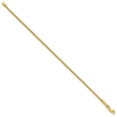 14K 7 inch 1.75mm Semi-Solid Round Box with Lobster Clasp Bracelet