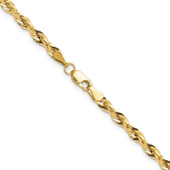 14ky 3.5mm Semi-Solid Rope Chain - 3