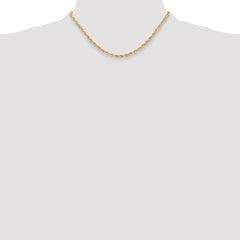 14ky 3.5mm Semi-Solid Rope Chain - 5