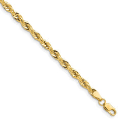 14ky 3.5mm Semi-Solid Rope Chain - 7