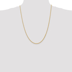14K 24 inch 2mm Semi-Solid Wheat with Lobster Clasp Chain
