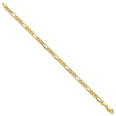 14k 4.2mm Semi-Solid Figaro Chain