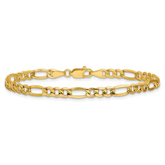 14k 4.2mm Semi-Solid Figaro Chain