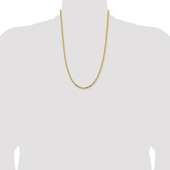 14K 24 inch 2.5mm Byzantine with Lobster Clasp Chain