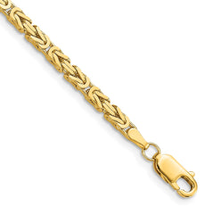 14K 8 inch 2.5mm Byzantine with Lobster Clasp Bracelet
