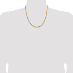 14K 20 inch 3.25mm Byzantine with Lobster Clasp Chain