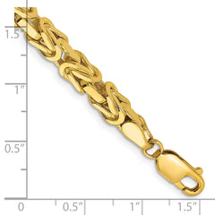14K 8 inch 5.25mm Byzantine with Lobster Clasp Chain