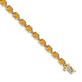 14k Complete 6x4mm Oval Citrine 7 inch Bracelet