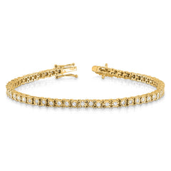 14k Complete 1 carat Diamond Illusion Setting 7 inch Tennis Bracelet