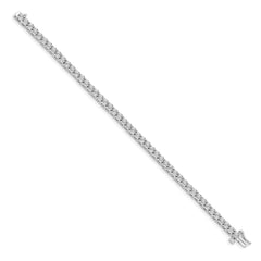 14k White Gold Complete 2 carat Diamond Illusion Setting 7 inch Tennis Bracelet - 2