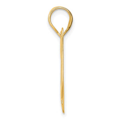 14k Polished Block Number 20 Pendant
