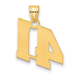 14k Polished Block Number 41 Pendant