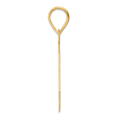 14k Polished Block Number 44 Pendant