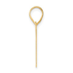 14k Polished Block Number 67 Pendant