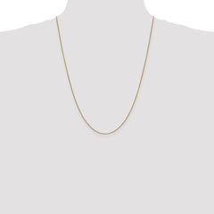14K 24 inch .9mm Box with Lobster Clasp Chain