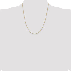 14K 22 inch .9mm Box with Spring Ring Clasp Chain