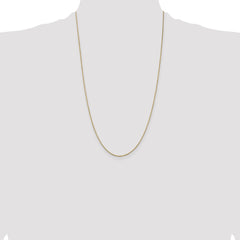14K 26 inch .9mm Box with Spring Ring Clasp Chain