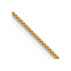 14K 26 inch .9mm Box with Spring Ring Clasp Chain