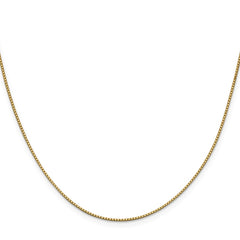 14K 14 inch .95mm Box with Lobster Clasp Chain