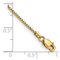 14K 7 inch .95mm Box with Lobster Clasp Bracelet