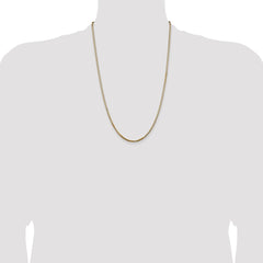 14K 24 inch 2.5mm Box with Lobster Clasp Chain