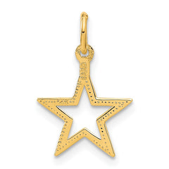14k Diamond-cut Star Charm - 2