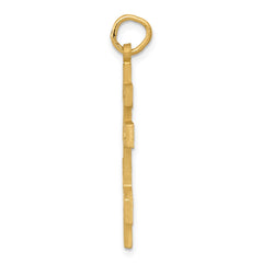 14k Eastern Orthodox Cross Pendant - 2
