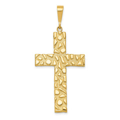 14k Nugget Style Cross Pendant - 2