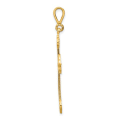 14k Budded Cross Pendant - 2